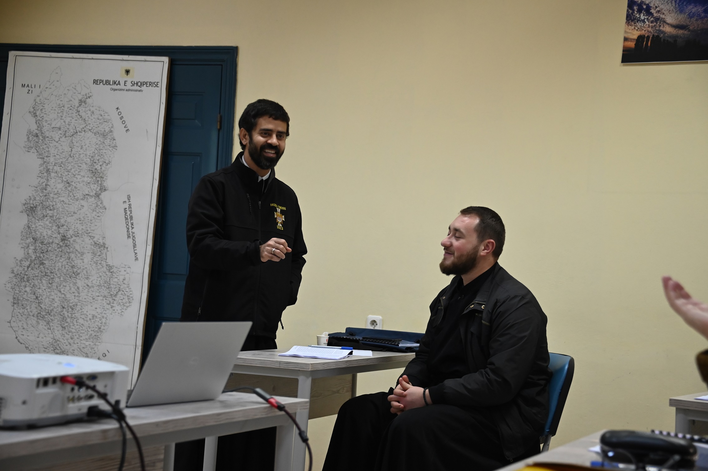 Fr. Stephanos Ritsi teaching a seminary class